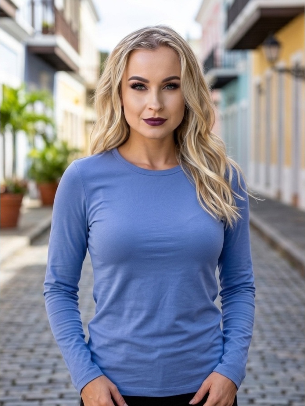 Small White Cross Underscrub Long Sleeve Tee